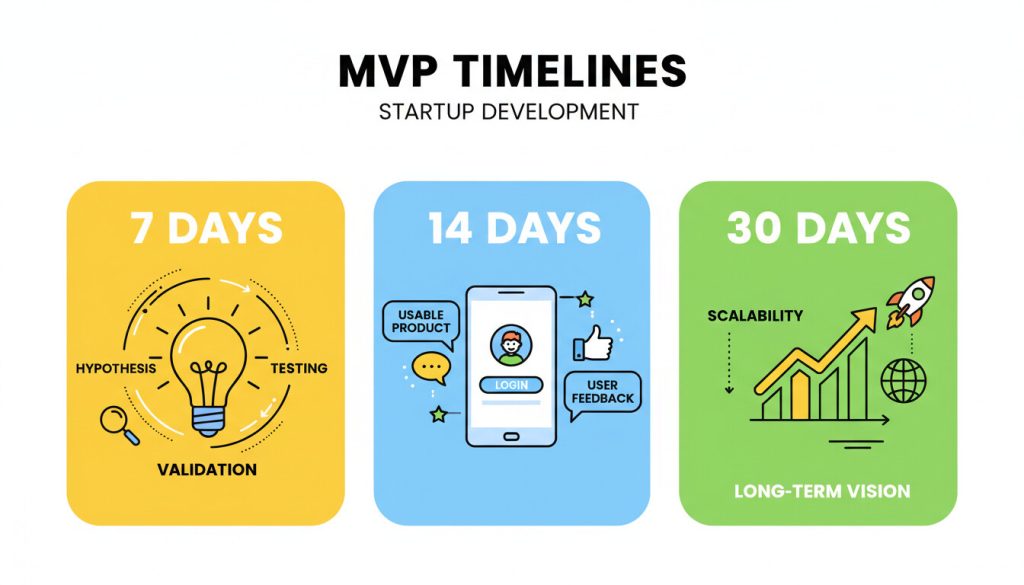 MVP Development Timeline: 7 Days vs 14 Days vs 30 Days